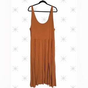 A New Day Elegant Tan Sleeveless Dress